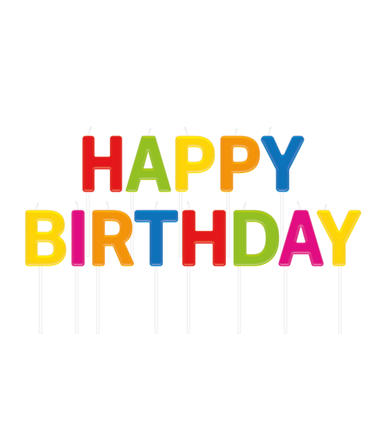 Bougies d'anniversaire colorées 2.5cm