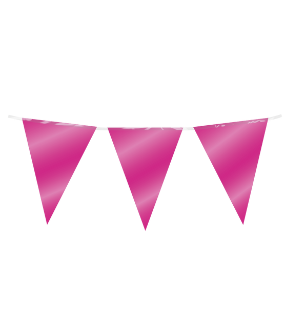 Party Flag Foil - Fuchsia