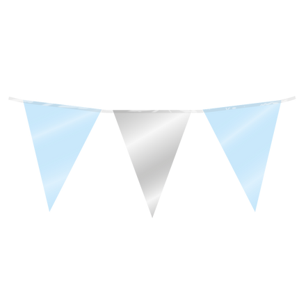 Ligne de drapeau bleu clair argent