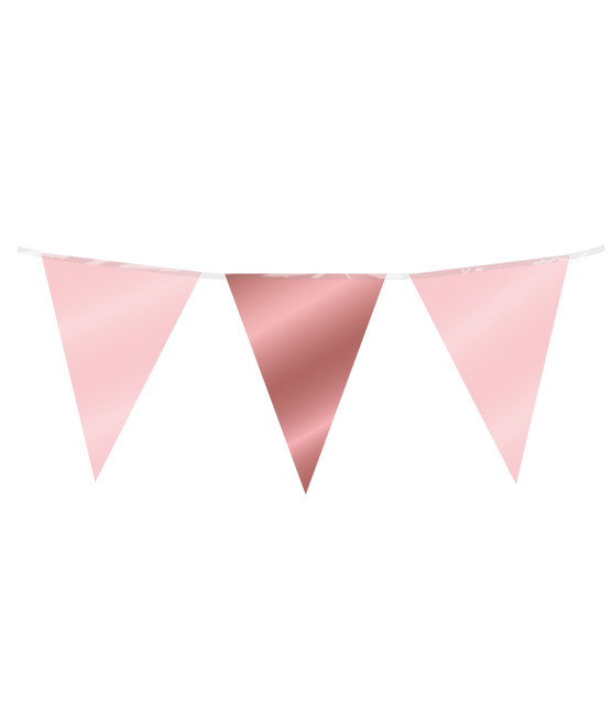 Ligne de drapeau rose or