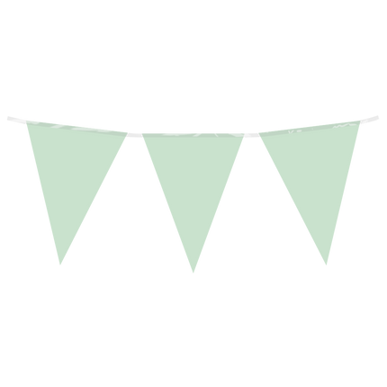 Ligne de drapeau vert pastel