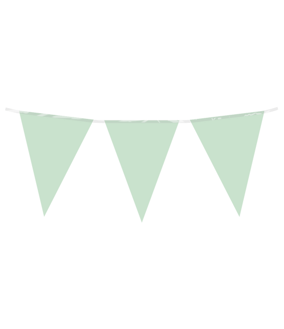 Ligne de drapeau vert pastel