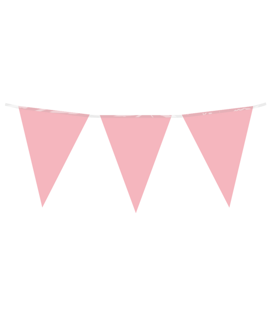Ligne de drapeau rose pastel
