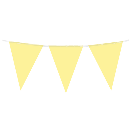 Ligne de drapeau jaune pastel