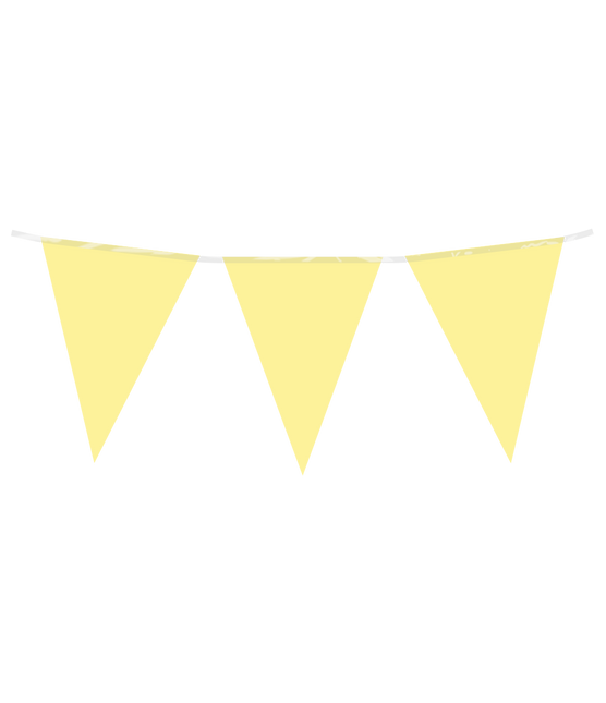 Ligne de drapeau jaune pastel