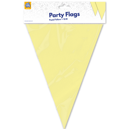 Ligne de drapeau jaune pastel