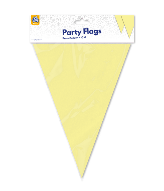 Ligne de drapeau jaune pastel