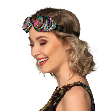 Partybril Mirage Regenboog 18cm van Boland koop je bij Partywinkel