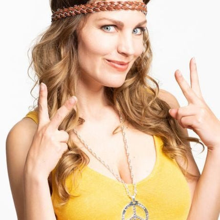 Peace Ketting Zilver van Partychimp koop je bij Partywinkel