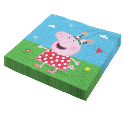 Serviettes Peppa Pig 33 cm, lot de 20