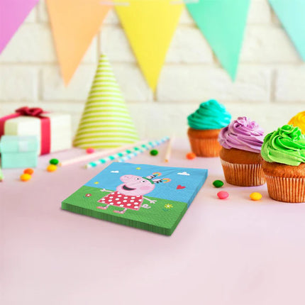 Serviettes Peppa Pig 33 cm, lot de 20