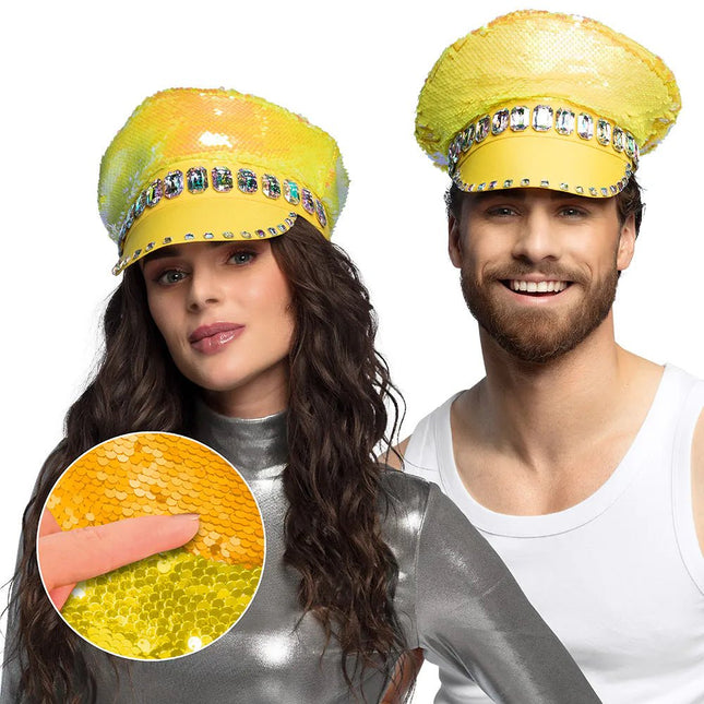 Pet Geel Pailletten Omkeerbaar van Boland koop je bij Partywinkel