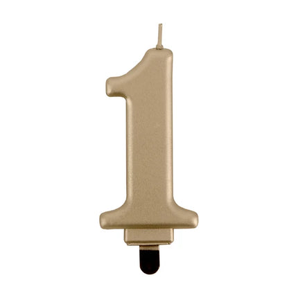 Bougie « 1 an », dorée, 8 cm