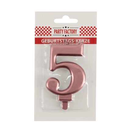 Bougie « 5 ans » en or rose