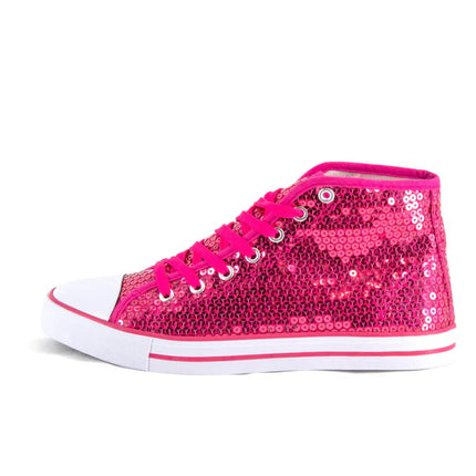 Chaussures roses à paillettes