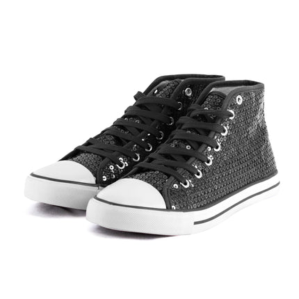 Chaussures noires à paillettes