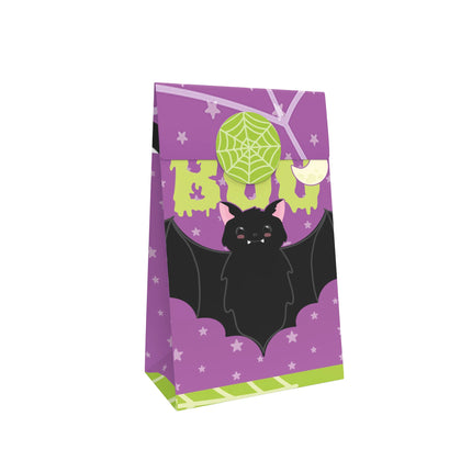 Sachets de friandises pour Halloween, violets « Boo », lot de 10