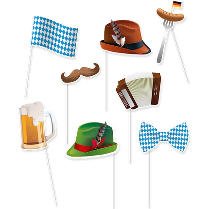Accessoires Photobooth Oktoberfest 8pcs