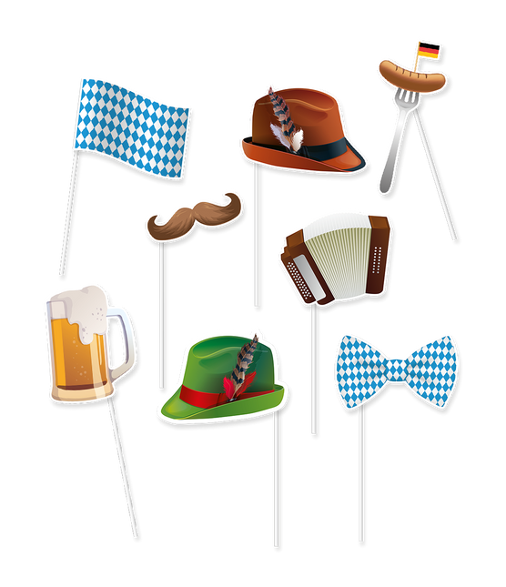Accessoires Photobooth Oktoberfest 8pcs