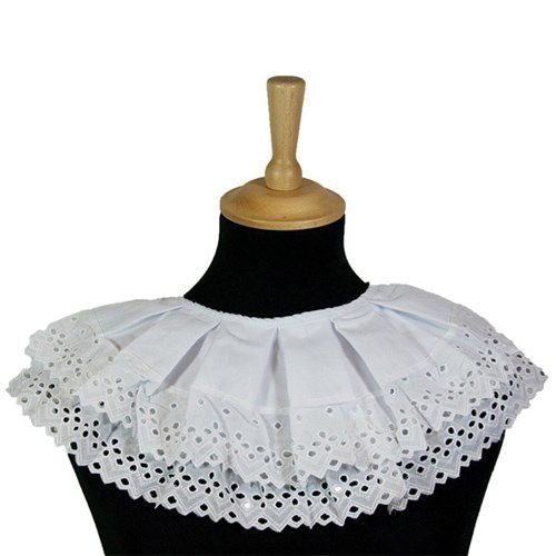 Pietenkraag Geborduurd Wit 2 - Laags van Haza Witbaard koop je bij Partywinkel