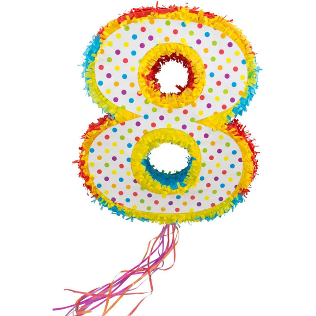Pinata 8 Jaar 49cm van Folat koop je bij Partywinkel
