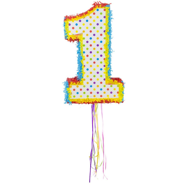 Pinata Nummer 1 - 49cm van Folat koop je bij Partywinkel