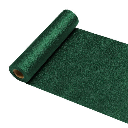 Chemin de table vert pailleté 30cm 5m