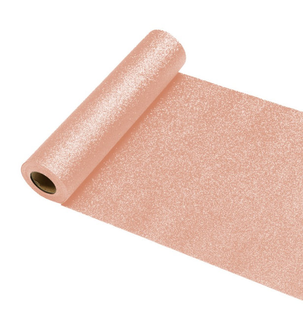 Chemin de table or rose pailleté 30 cm 5 m