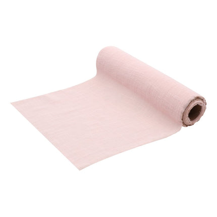 Chemin de table rose clair Coton 5m