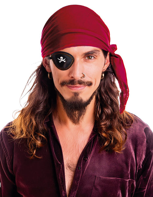Piraat Hoofdband Bordeaux Rood - Partywinkel - 8434077272473