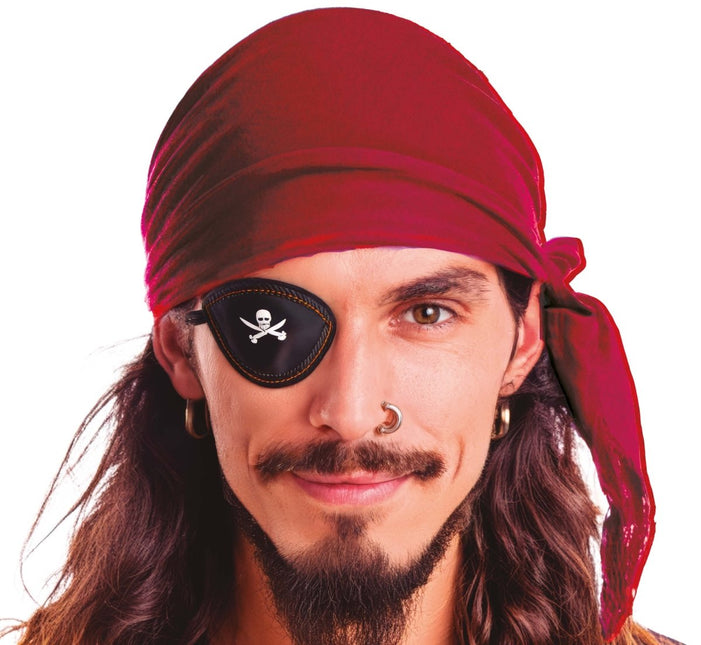 Piraat Hoofdband Bordeaux Rood - Partywinkel - 8434077272473