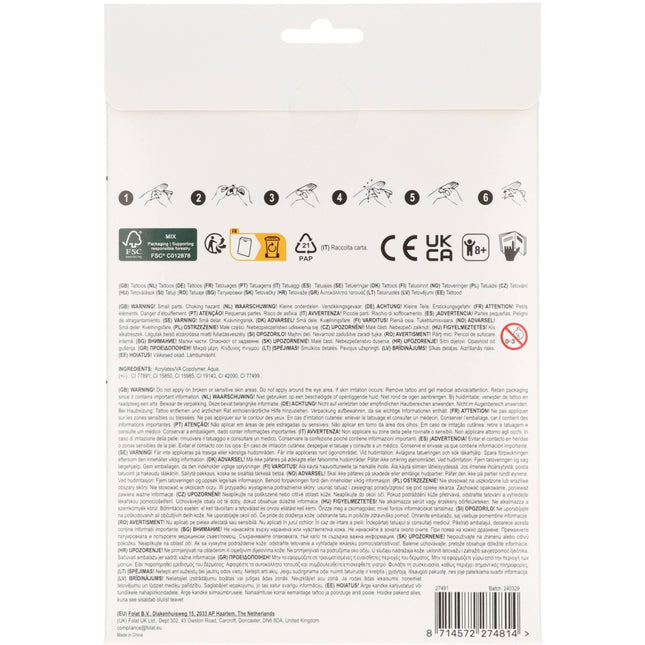 Piraat Nep Tattoos 25 delig van Folat koop je bij Partywinkel