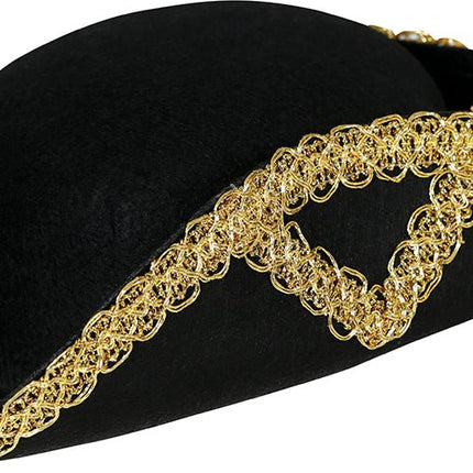 Piraathoed Zwart Goud Kind - Partywinkel - 8434077136096