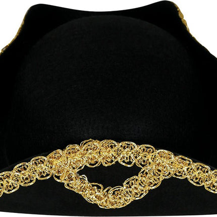Piraathoed Zwart Goud Kind - Partywinkel - 8434077136096