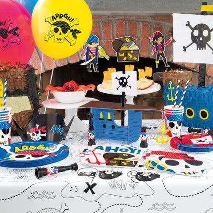 Piraten Ballonnen Arrgh 30cm 8st van Unique koop je bij Partywinkel