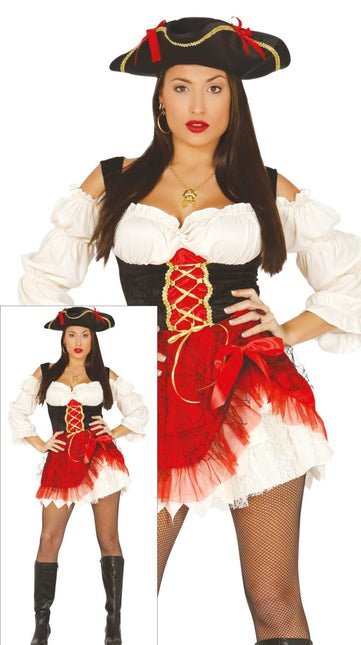 Piratenpak Dames Rood van Fiestas Guirca koop je bij Partywinkel