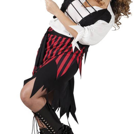 Piratenpak Dames Rood M - Partywinkel - 8712026838445