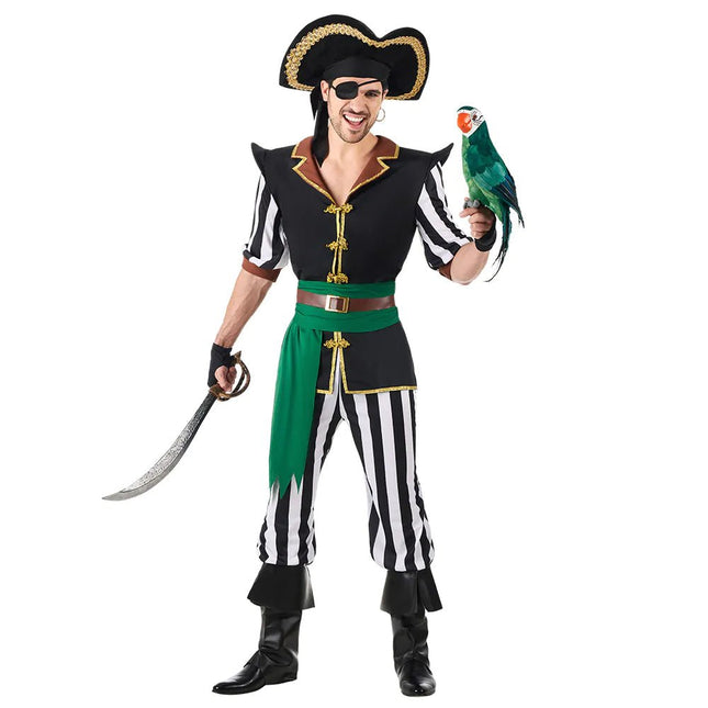 Piratenpak Zwart Wit Heren van Boland koop je bij Partywinkel