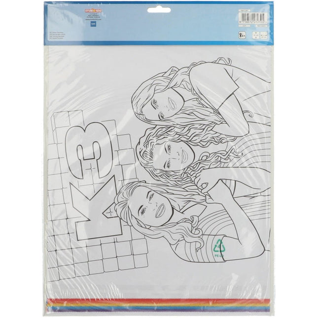 Placemats Kleurplaten K3 6st van Folat koop je bij Partywinkel