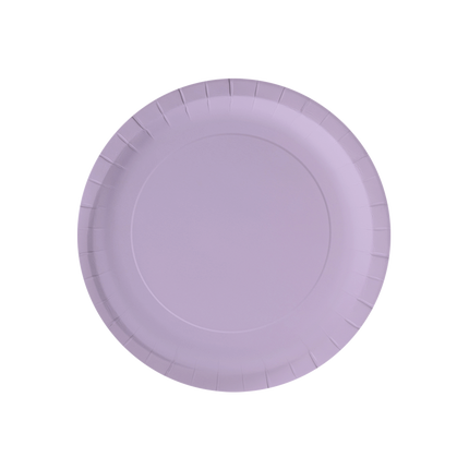 Assiettes mauves 23cm 8pcs