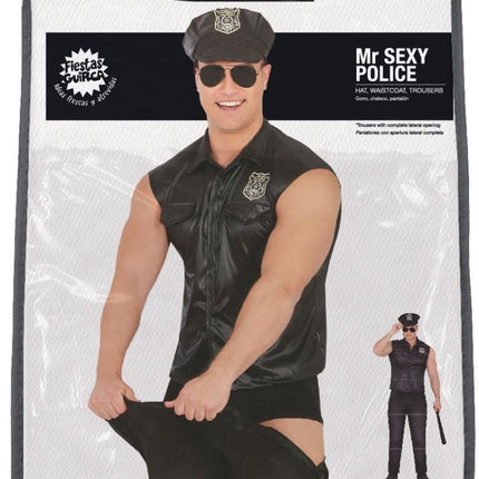 Politie Kostuum Zwart Heren Sexy van Fiestas Guirca koop je bij Partywinkel
