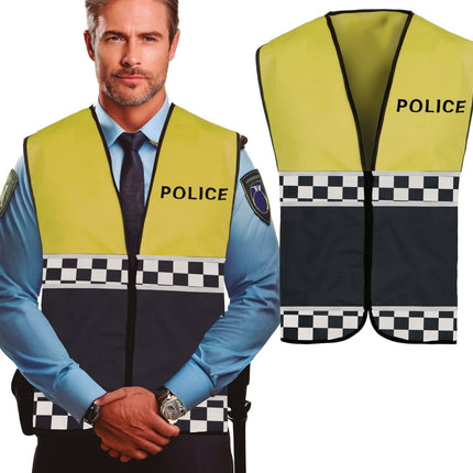 Politie Vest Geel Zwart van Fiestas Guirca koop je bij Partywinkel