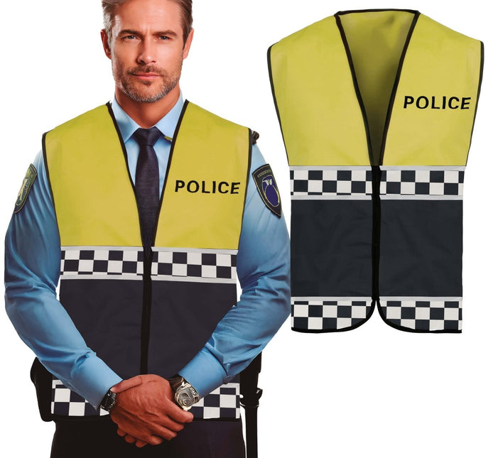 Politie Vest Geel Zwart van Fiestas Guirca koop je bij Partywinkel