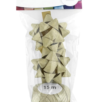 Polyband combi set glitter gold (1 oeuf, 2 rosettes)