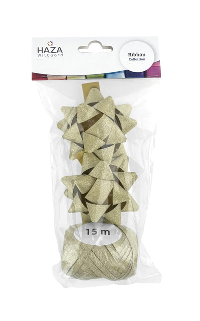 Polyband combi set glitter gold (1 oeuf, 2 rosettes)