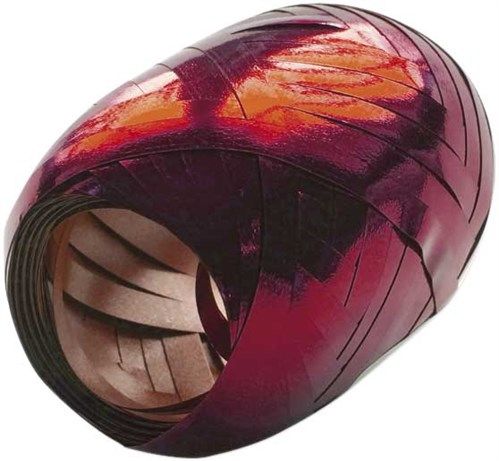 Polyband rouge métallique (20mx5mm)