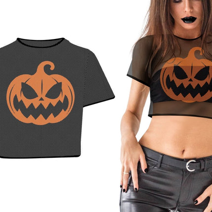 Pompoen Shirt Zwart Met Oranje Pompoen van Fiestas Guirca koop je bij Partywinkel