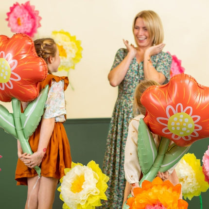 Pompons Bloemen 3st van Partydeco koop je bij Partywinkel
