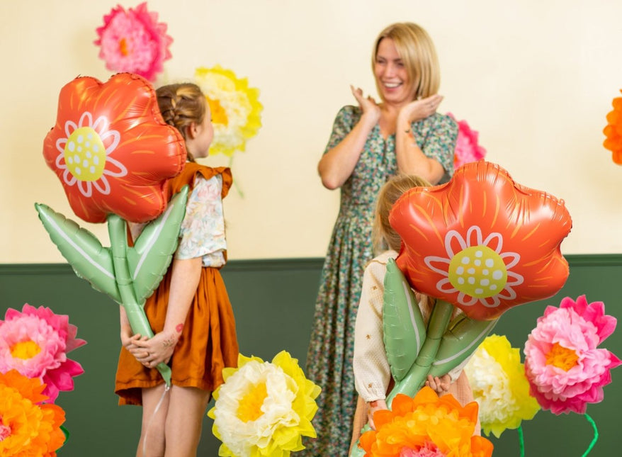 Pompons Bloemen 3st van Partydeco koop je bij Partywinkel