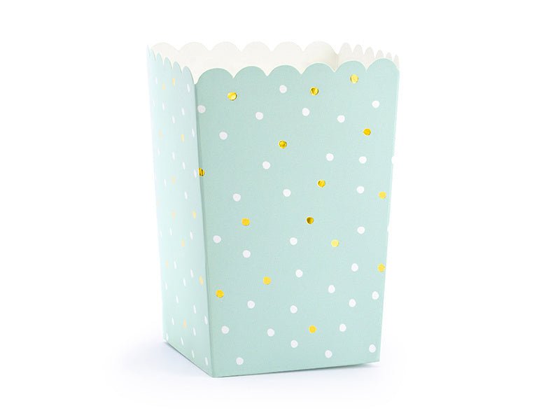 Popcorn Bakjes Mint Groen 12,5cm 6st van Partydeco koop je bij Partywinkel